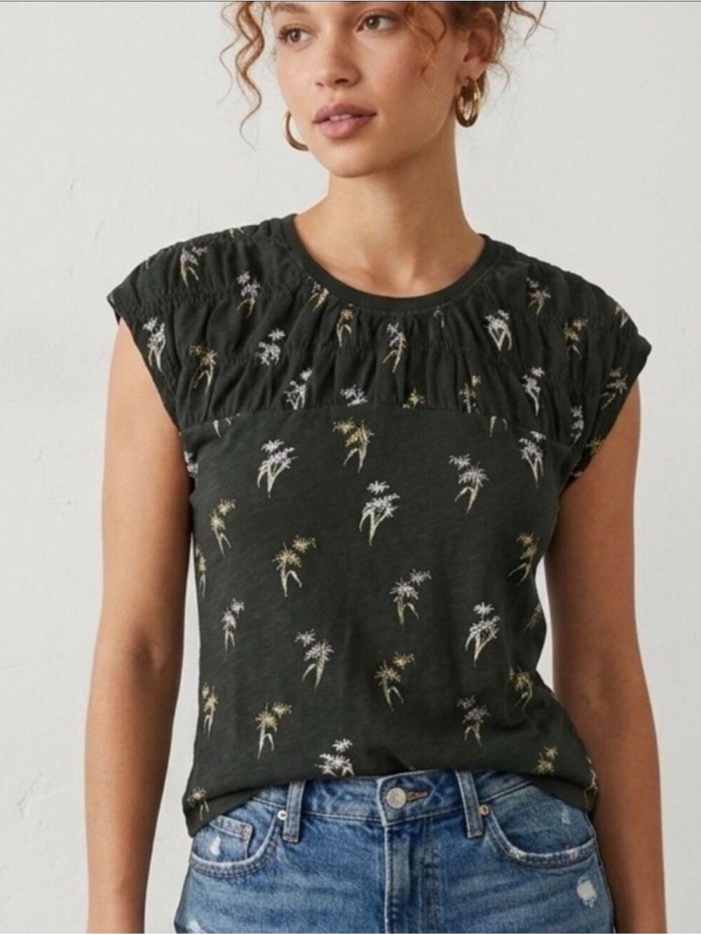 | Anthropologie | Pilcro Floral T-shirt